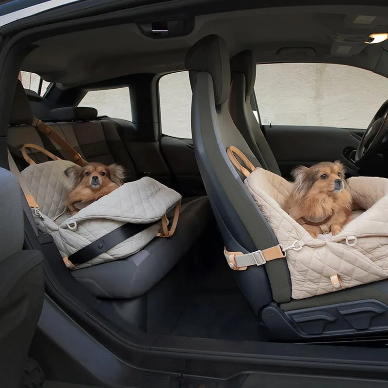 2024 New Luxury Pet Dog Carrier Bag Cat Tote Bag Travel Safety Dog Car Seat Detachable Pet Bed Nest Dog Accessories Pet Booster