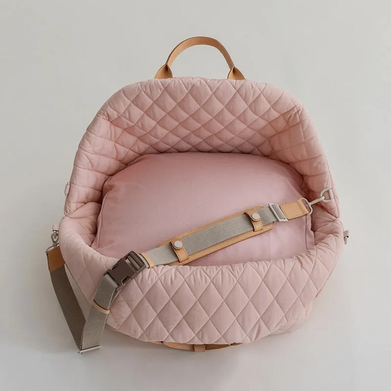 2024 New Luxury Pet Dog Carrier Bag Cat Tote Bag Travel Safety Dog Car Seat Detachable Pet Bed Nest Dog Accessories Pet Booster
