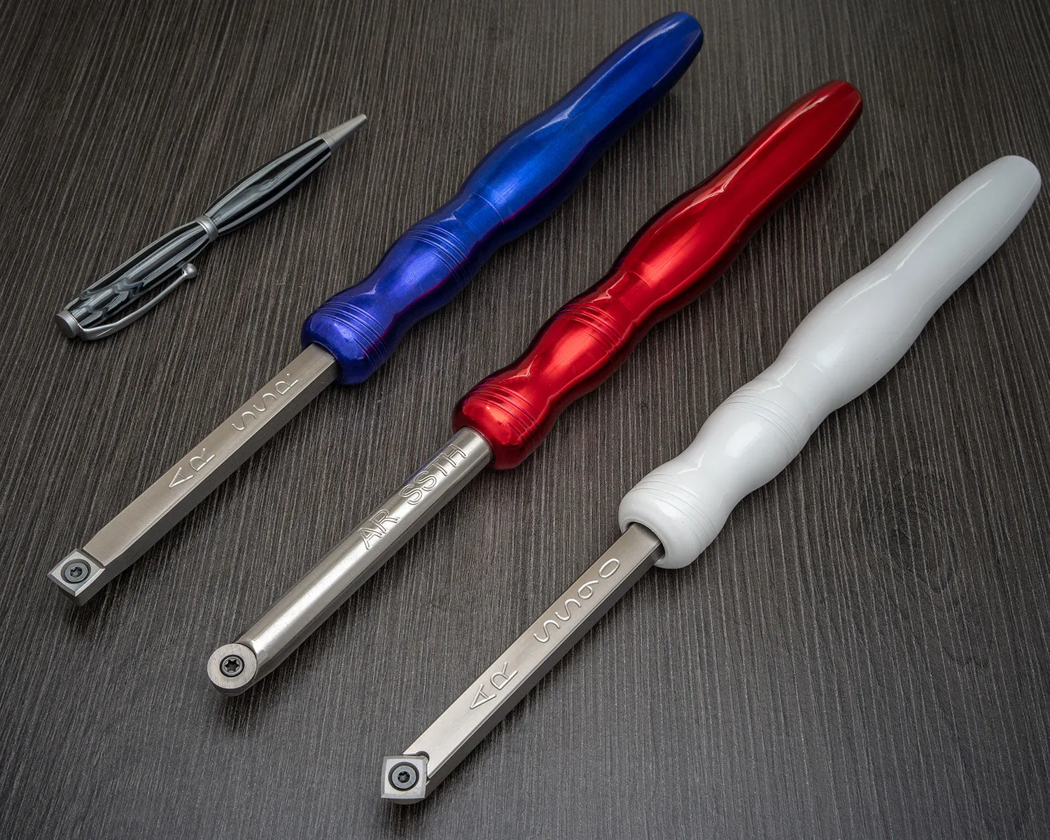 Acrylic Resin Roughing, Turning and Detailing 3 Tool Set - 12" Overall