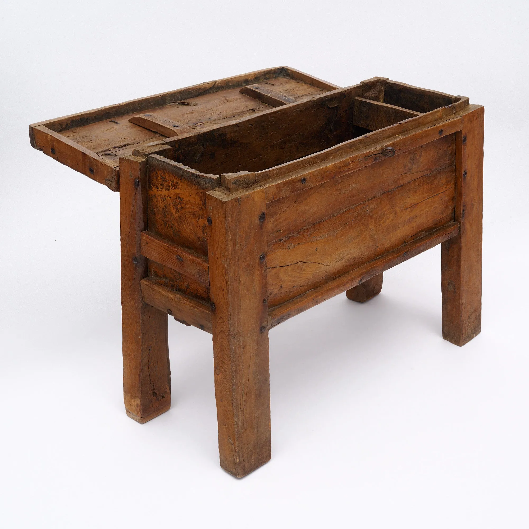 Antique “High Period” Wooden Trunk on Legs - ON HOLD