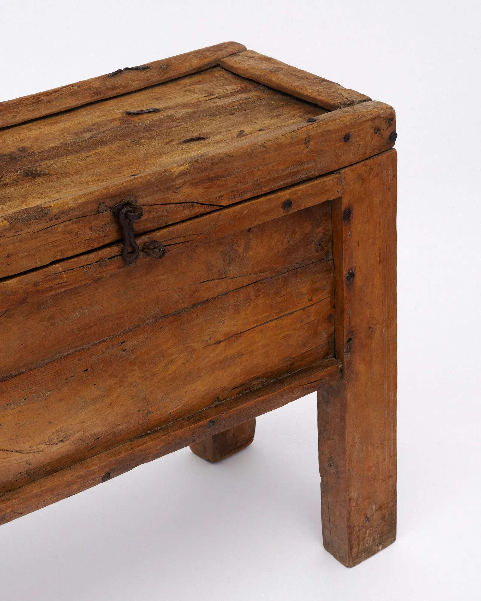 Antique “High Period” Wooden Trunk on Legs - ON HOLD