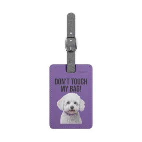 Bichon Frisé Saffiano Polyester Luggage Tag (scratch- and water-resistant)
