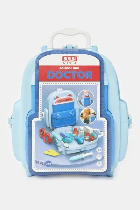 Boys Blue 2 In 1 School Bag Doctor