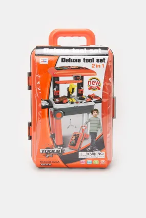 Boys Orange Deluxe Tool Play Set