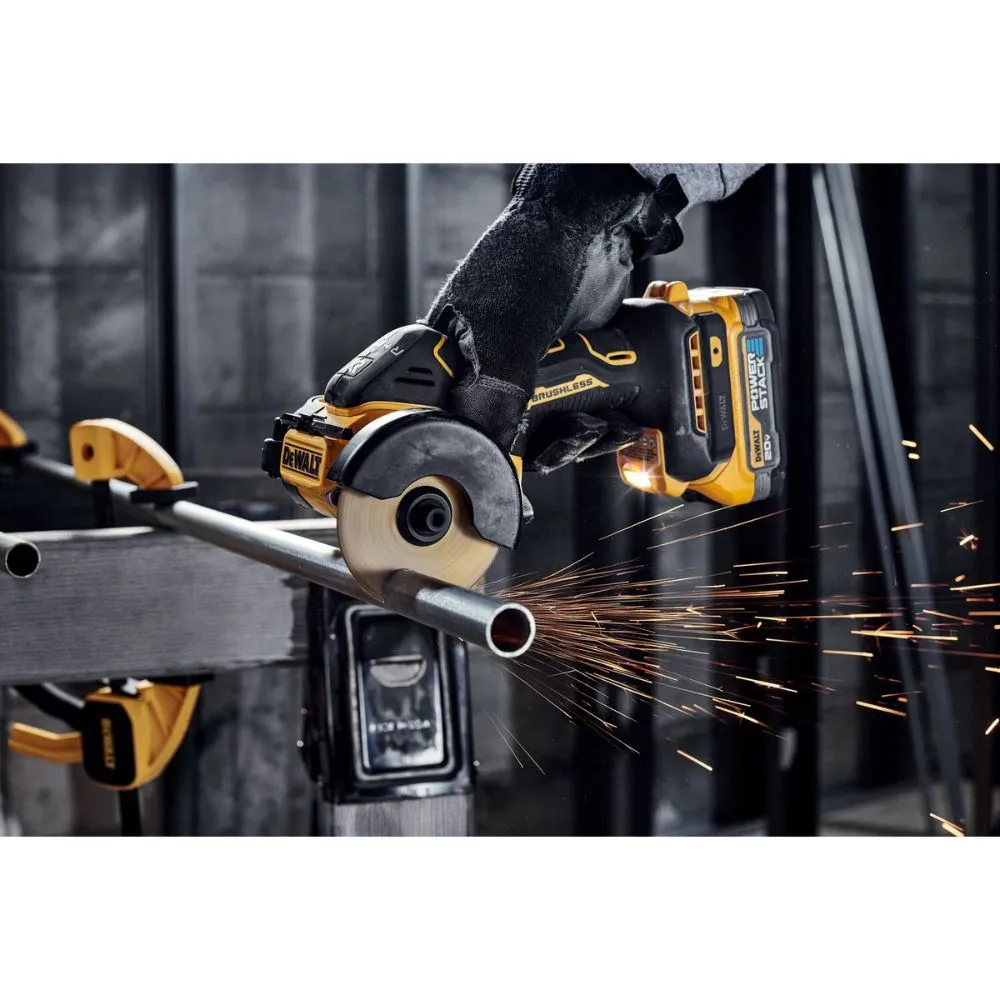DEWALT DCS438E1 20V MAX XR® Brushless Cordless 3-in Cut-Off Tool Kit With DEWALT POWERSTACK™ Compact Battery