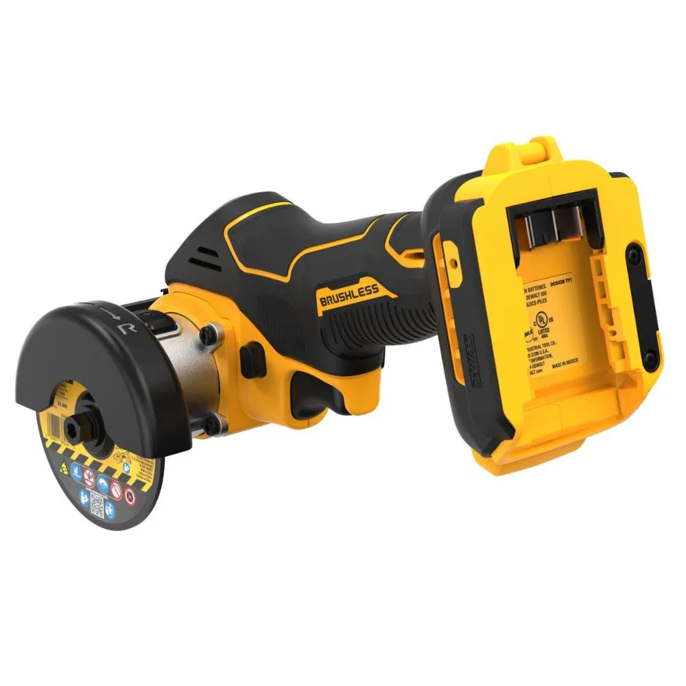 DEWALT DCS438E1 20V MAX XR® Brushless Cordless 3-in Cut-Off Tool Kit With DEWALT POWERSTACK™ Compact Battery