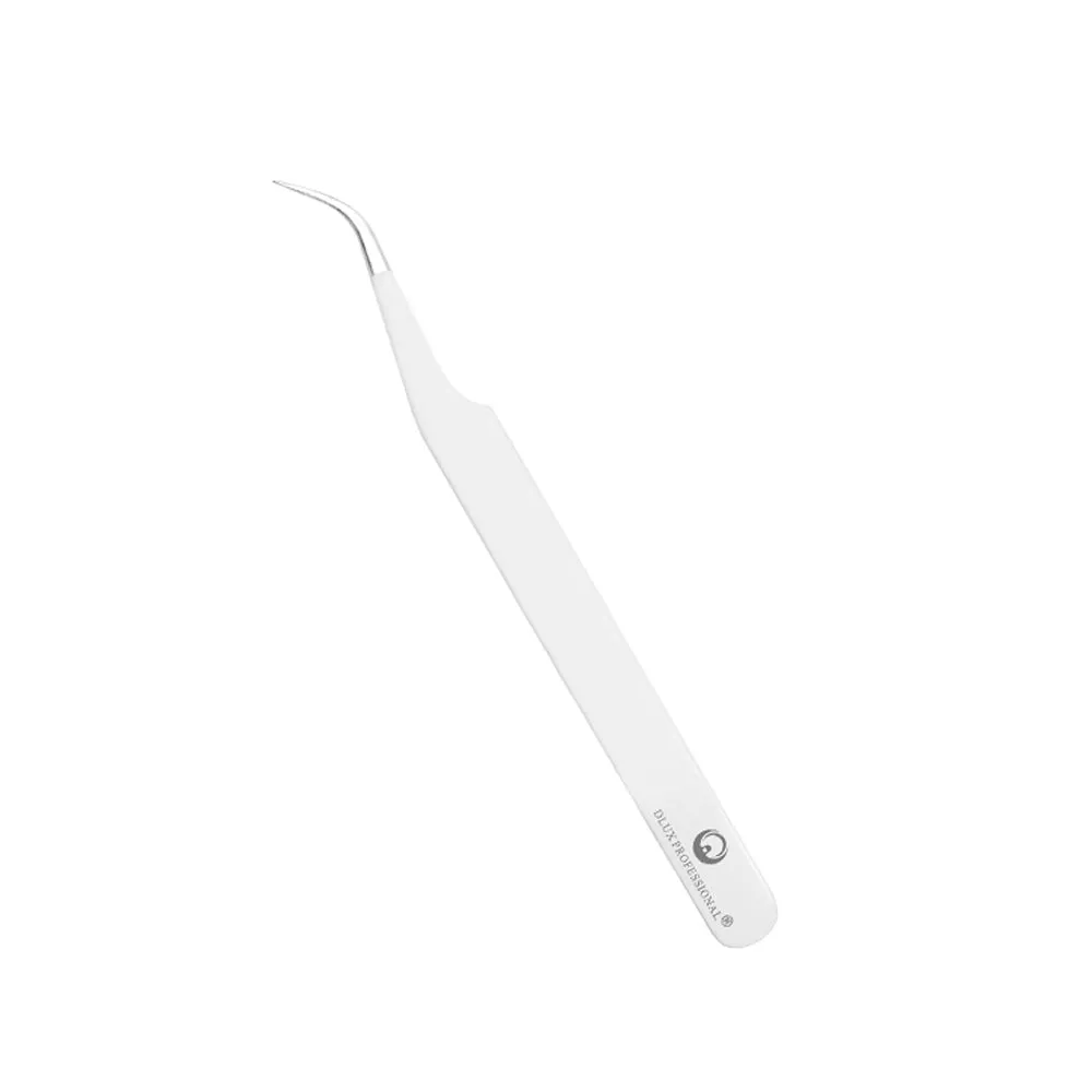 DLUX Pro Iconic Curved Tweezer - White
