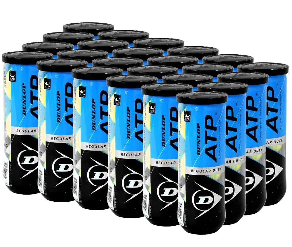 Dunlop ATP Regular Duty All Court Tennis Balls Case - 24 of 3 Ball Cans (72 balls)