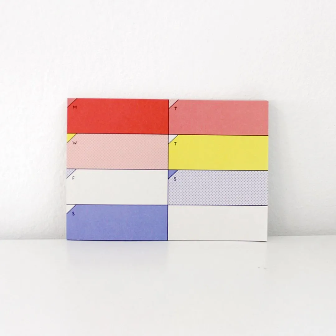 Girl With Hair Ribbon Mini Weekly Pad - Paperways Palette