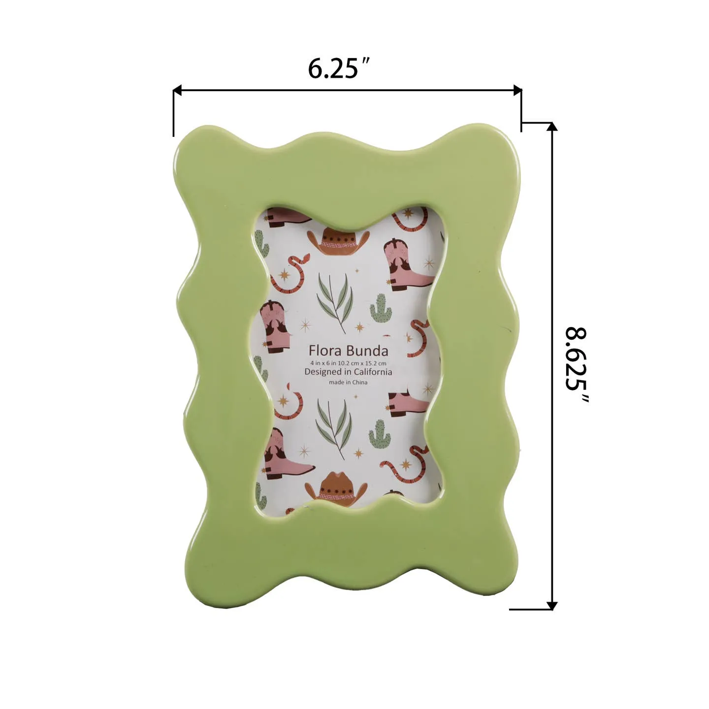Green Wavy Ceramic Frame