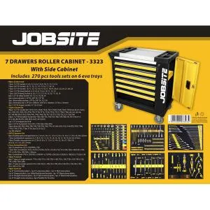 Jobsite 7 Drawer Roller Tool Cabinet Includes 270pcs Tools Set, by Neilsen CT3323