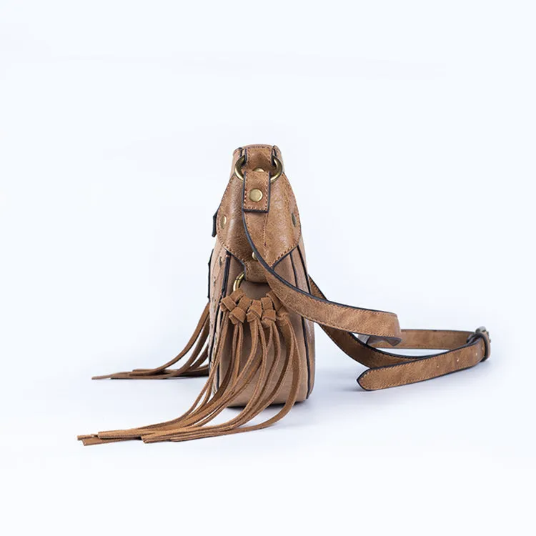 Ladies Western Crossbody Purse With Fringe Crossbody Boho Bag