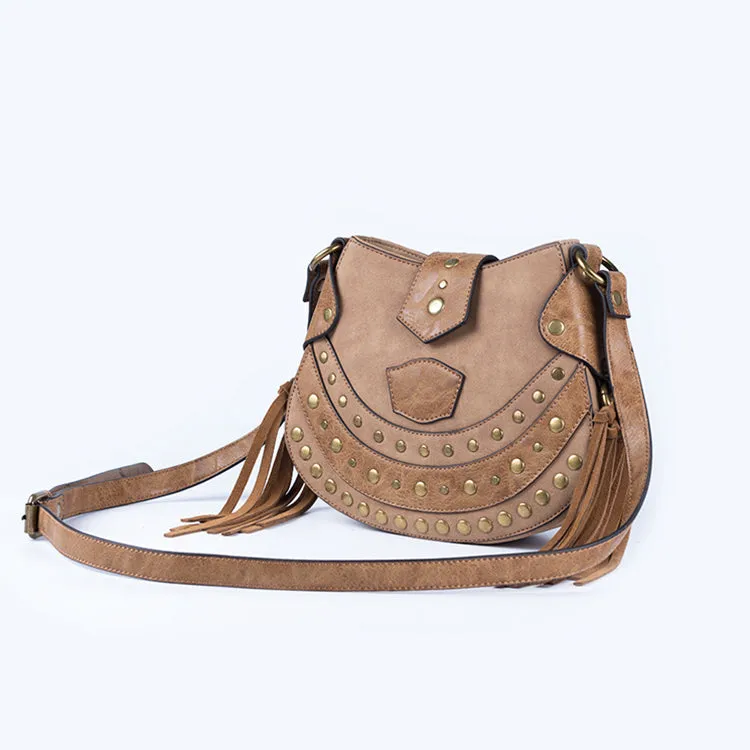 Ladies Western Crossbody Purse With Fringe Crossbody Boho Bag