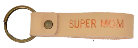 Leather Keychain - Wholesale - Cream