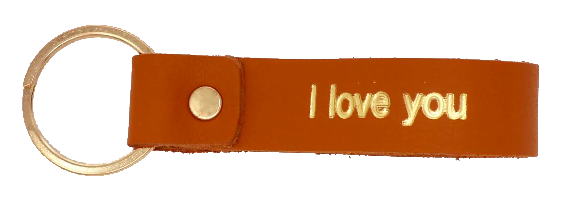 Leather Keychain - Wholesale - Cream
