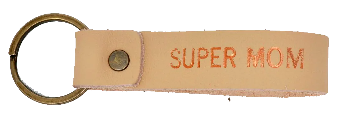 Leather Keychain - Wholesale - Cream