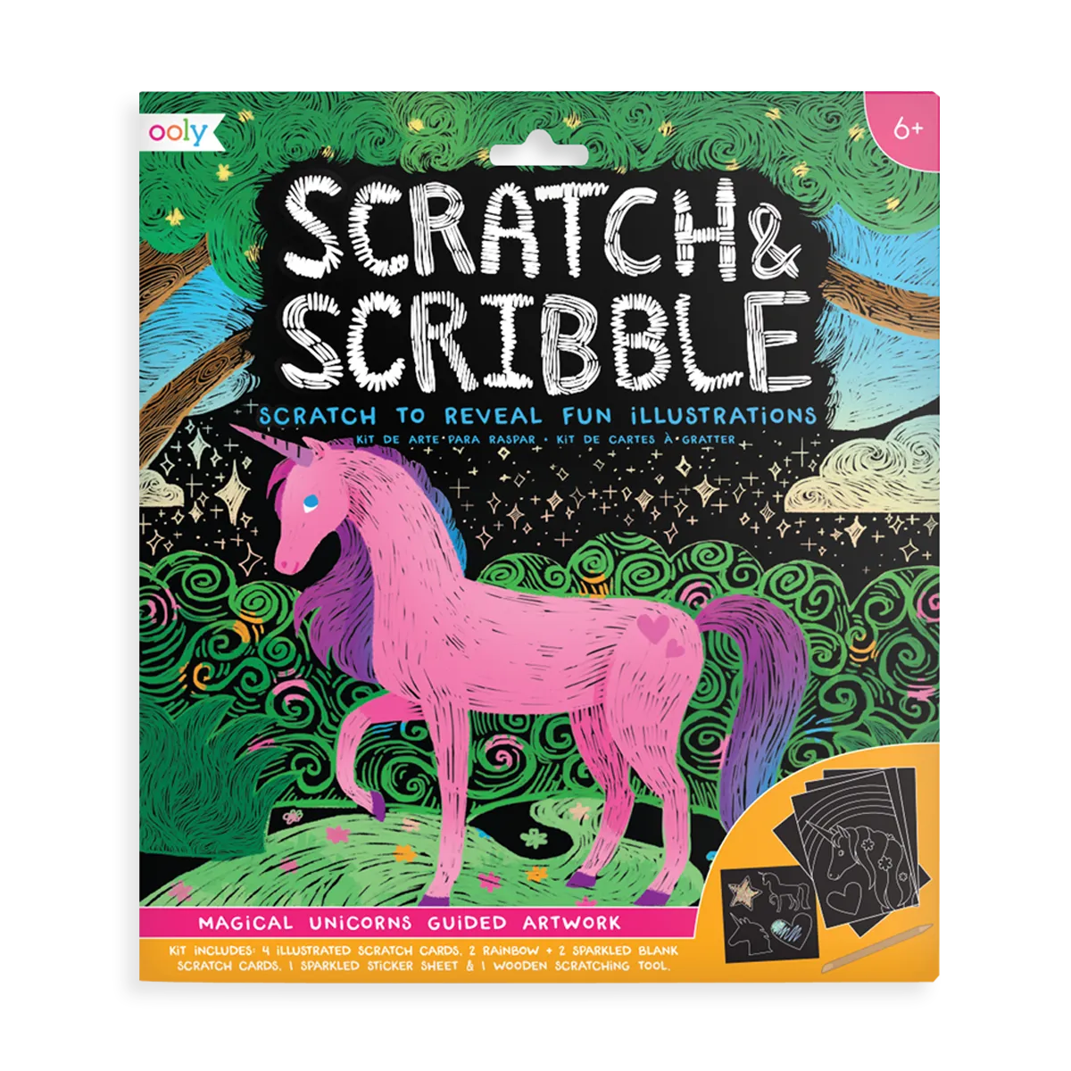 Magical Unicorn Scratch And Scribble Scratch Art Kit