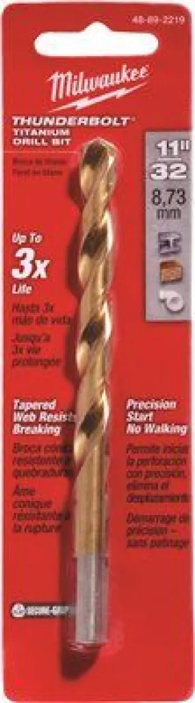 Milwaukee Thunderbolt Bit 11/32 Inch  Titanium Coated