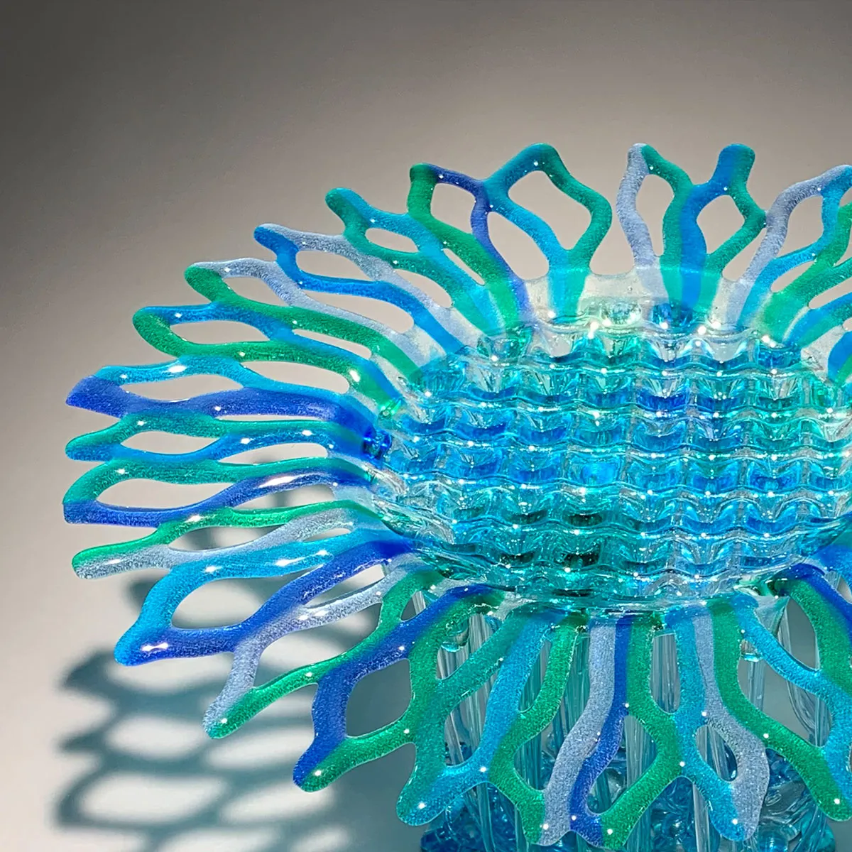 Onda Su Onda - Fused glass sculpture