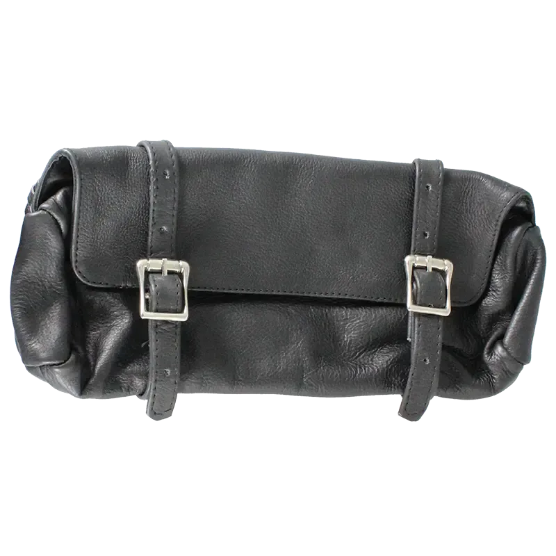 Open Road Double Buckle Small Leather Tool Bag