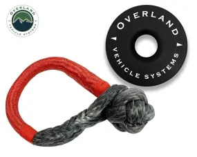 Overland Vehicle Systems Combo Pack Soft Shackle 5/8" 44,500 lb. and Recovery Ring 6.25" 45,000 lb. Black | Universal