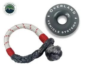 Overland Vehicle Systems Combo Pack Soft Shackle 7/16" 41,000 lb. and Recovery Ring 4.0" 41,000 lb. Gray | Universal