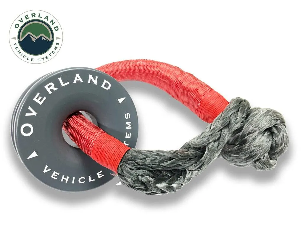 Overland Vehicle Systems Combo Pack Soft Shackle 7/16" 41,000 lb. and Recovery Ring 4.0" 41,000 lb. Gray | Universal