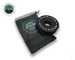 OVERLAND VEHICLE SYSTEMS - RECOVERY RING 6.25" 45,000 LB. BLACK W/ STORAGE BAG