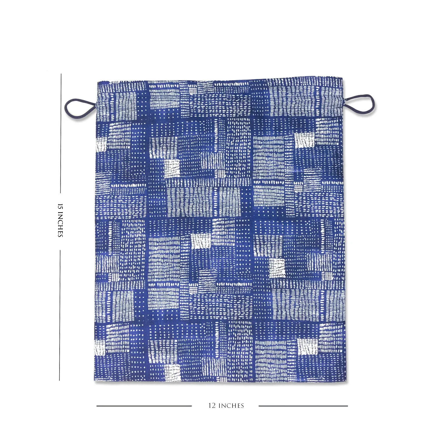Shibori printed Drawstring Pouches