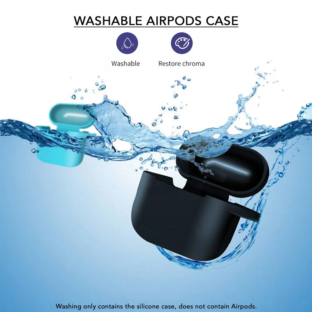 Silicone Airpods Pro Case Cover Black