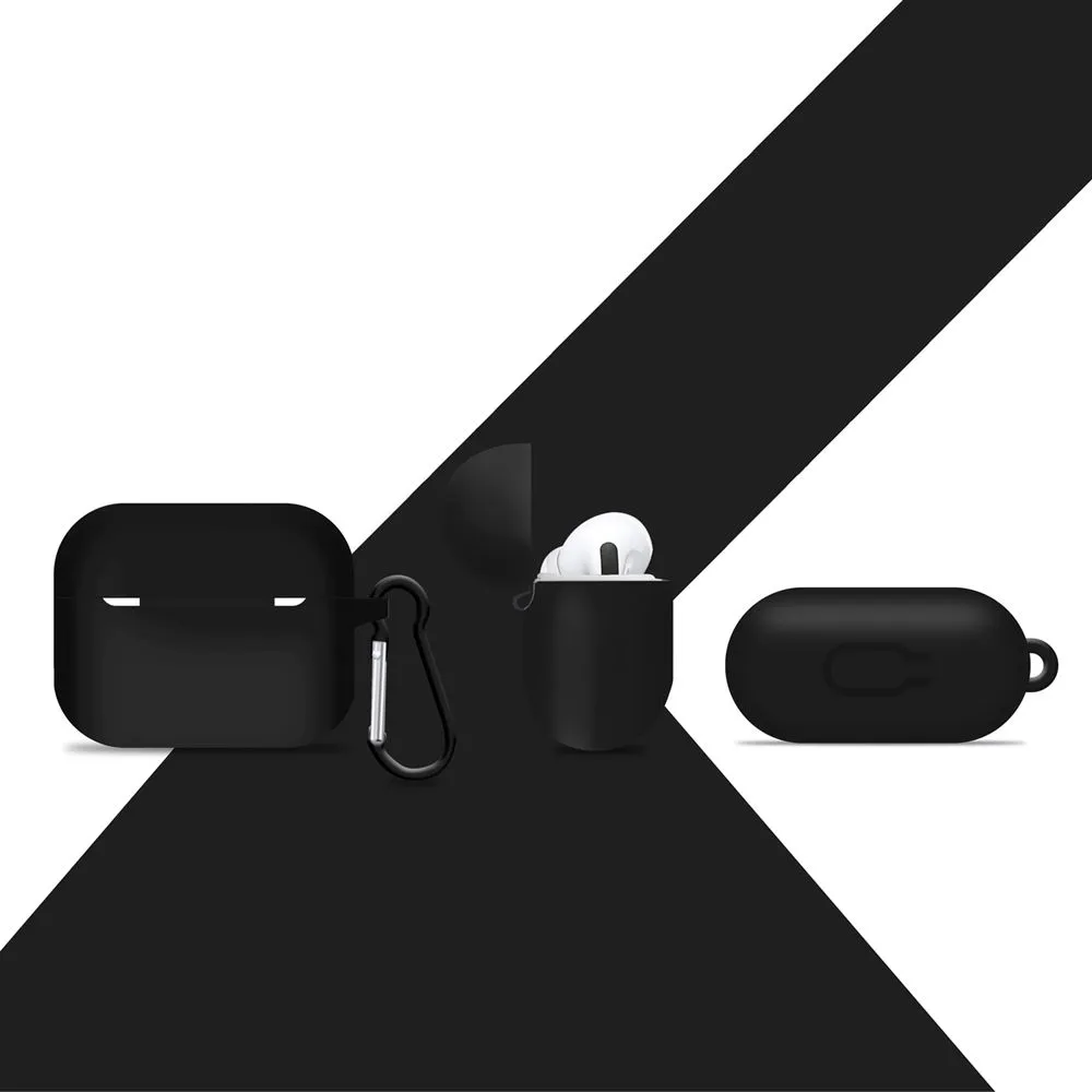 Silicone Airpods Pro Case Cover Black