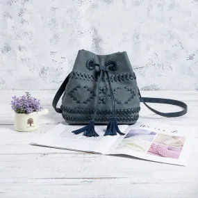 Small Womens Western Shoulder Bucket Bag Crossbody Boho Bag For Women