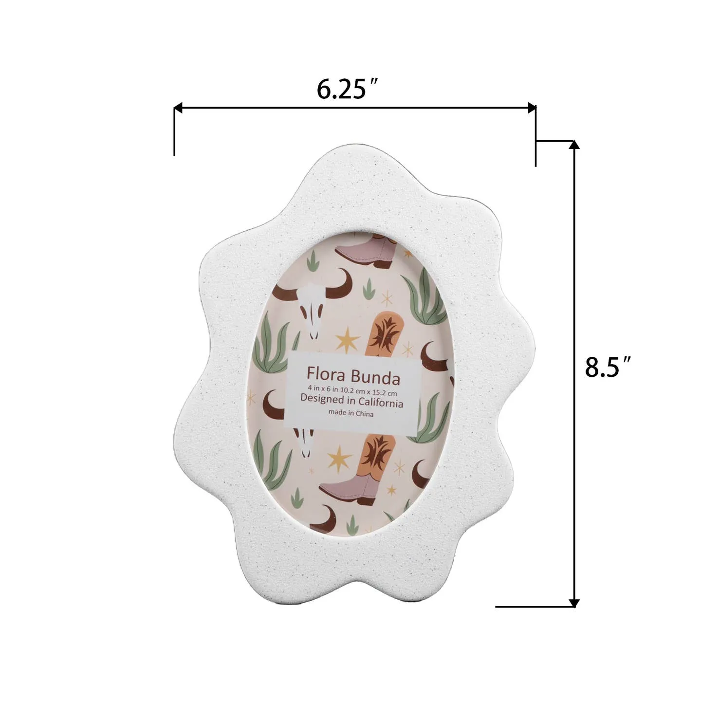 Speckled White Irregular Ceramic Frame