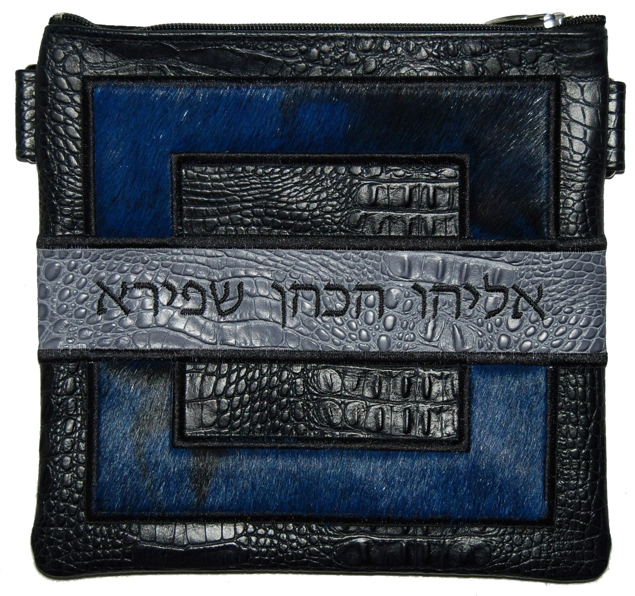 Square &amp; Rectangle Color block with Hair on Hide 585I-BK2