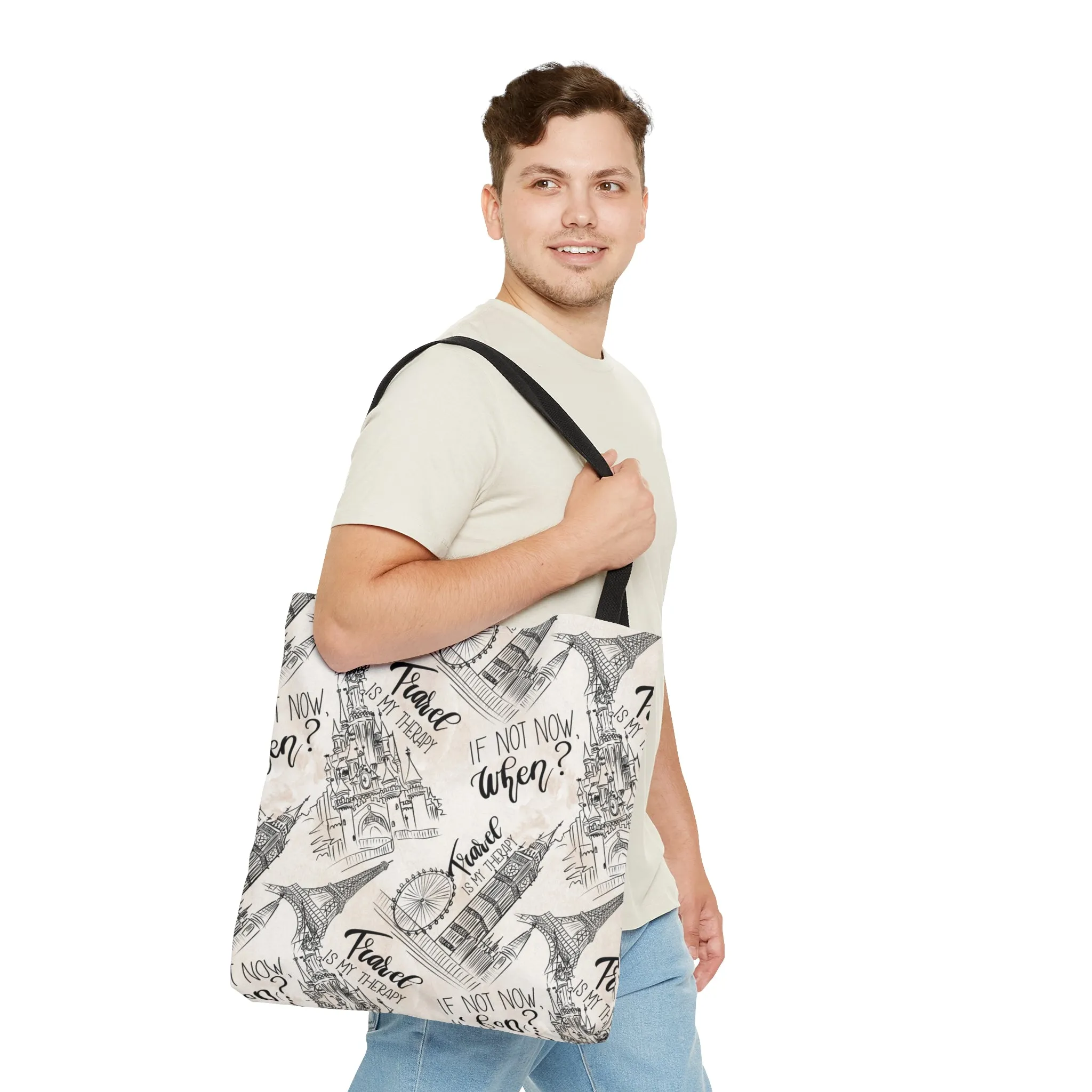 Tote Bag, Travel, Travel is my Therapy