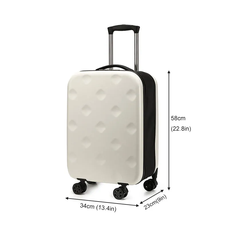 Ultra-thin Foldable Trolley Case Portable Luggage Carry-on Case With PadLock (Size: 20in)