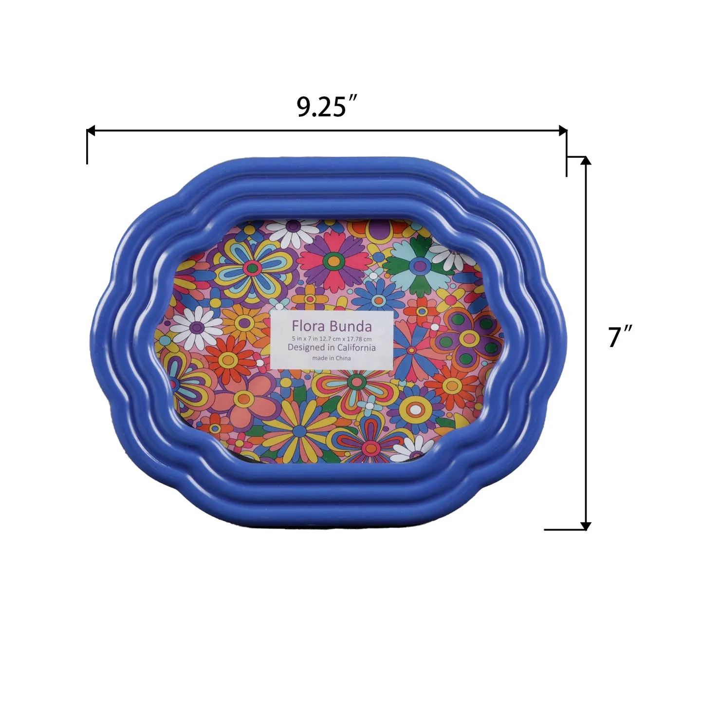 Violet Horizontal Oval Wave Ceramic Frame