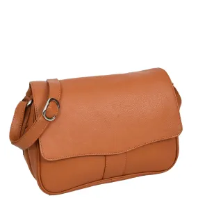 Womens Leather Classic Organiser Bag Matilda Cognac